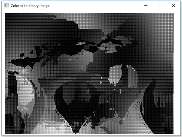 Colored Image to Binary Output