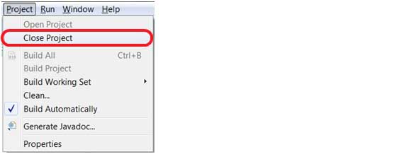 Eclipse - 關閉工程