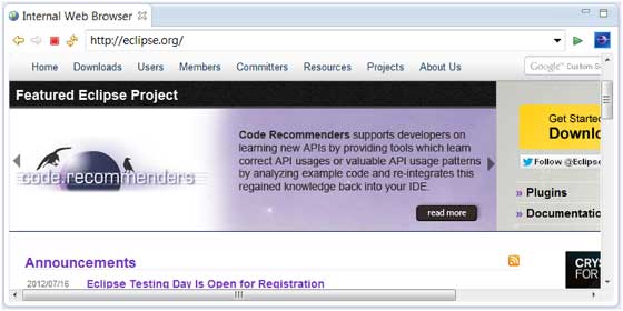 Eclipse - Web瀏覽器