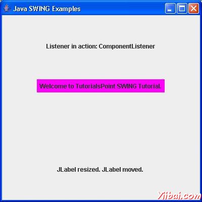 SWING ComponentListener