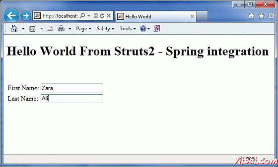 Struts and Spring Integration