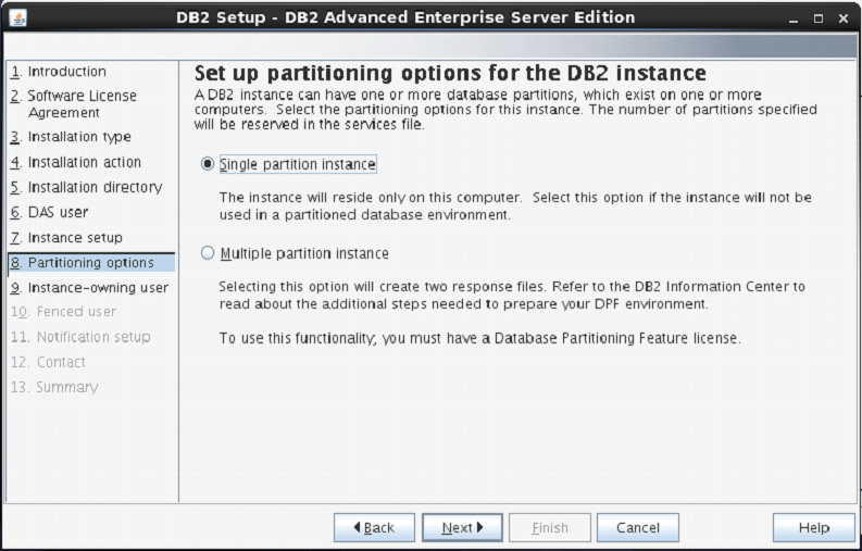 Default instance. Db2 Express-c. Select Partition Oracle. Db2.